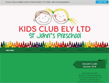 Tablet Screenshot of kidsclubely.co.uk